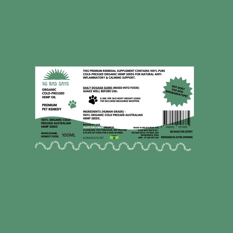 Organic Australian Cold-Pressed Hemp Oil